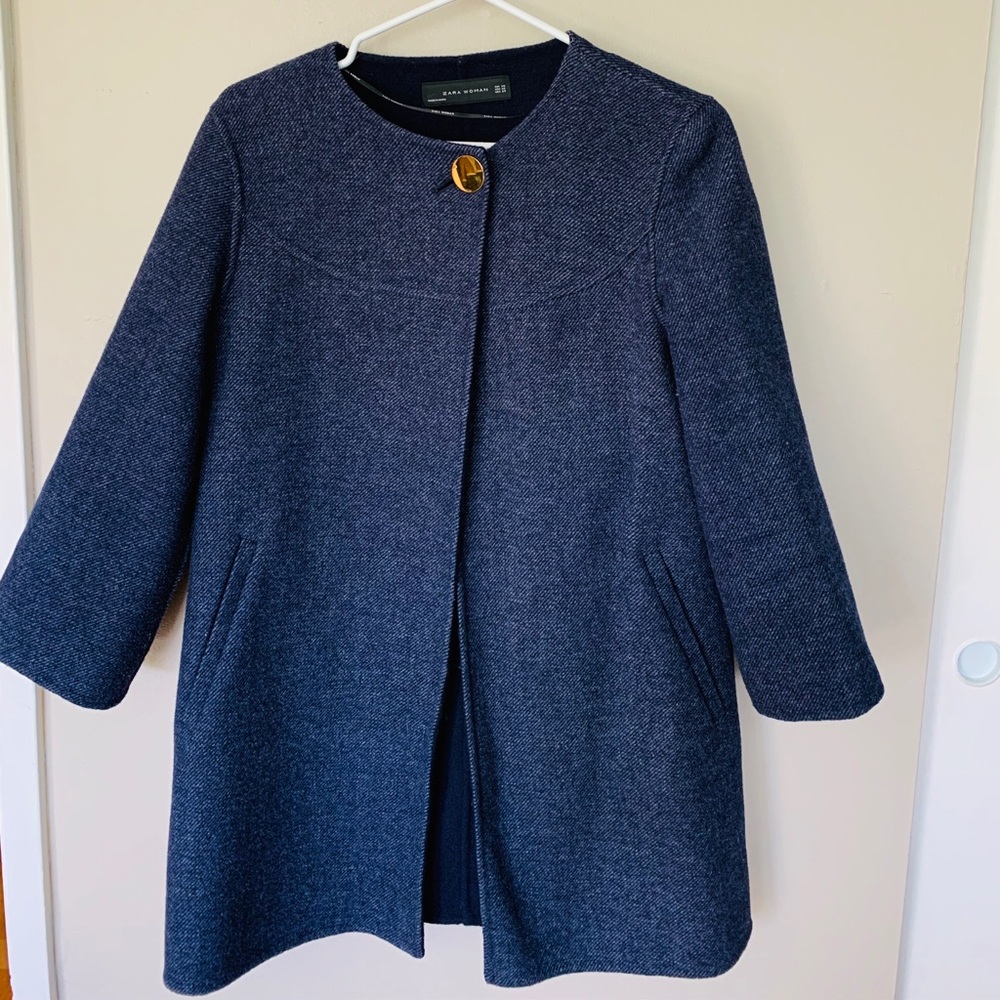Navy blue jacket cape